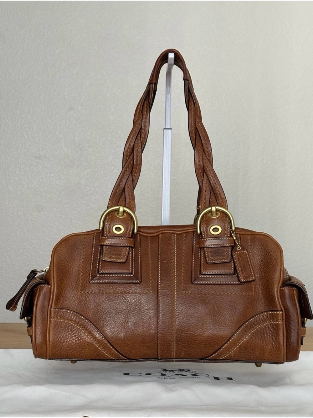 COACH Vintage Leather Shoulder Bag with dustbag